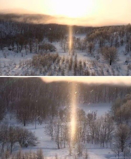 마술 같은 빛기둥