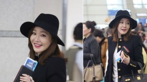 엄지원, '페도라+파워 숄더' 세련된 공항패션