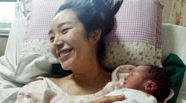 박샤론 득남 "흰 눈 펑펑 내리던날...선물 같은 아가" 행복 가득