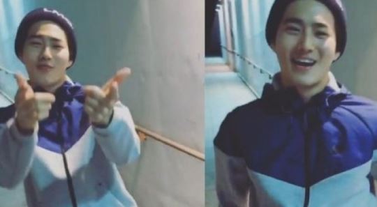 수호 광희, 서로를 향한 훈훈한 파이팅&hellip;'보기 좋네'