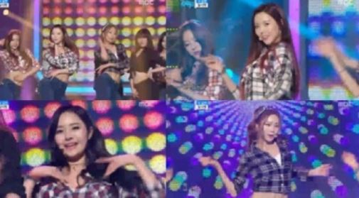 달샤벳, 음악중심서 배꼽티로 섹시한 복근노출&hellip;화끈한 무대 선봬