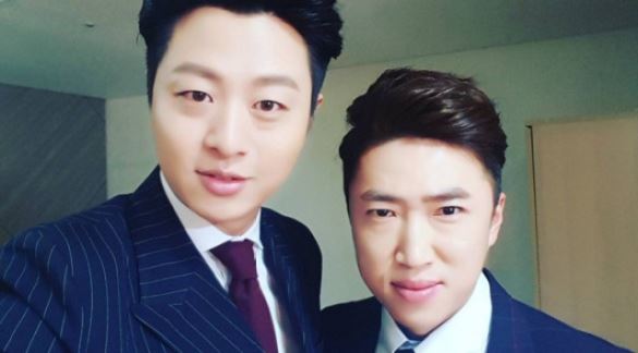 유상무, 장동민과 슈트 입고 찰칵&hellip;'울형 장동민'