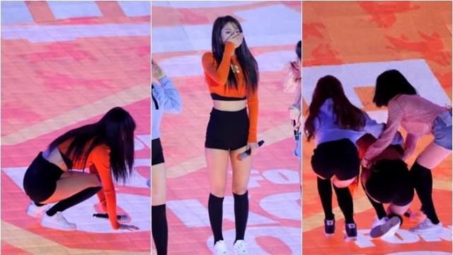 무대서 쓰러졌던 설현 "컨디션 좋지 않아…죄송합니다"