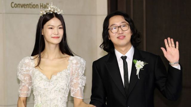 [E포토] 김경진-전수민, '행복한 신랑 신부'