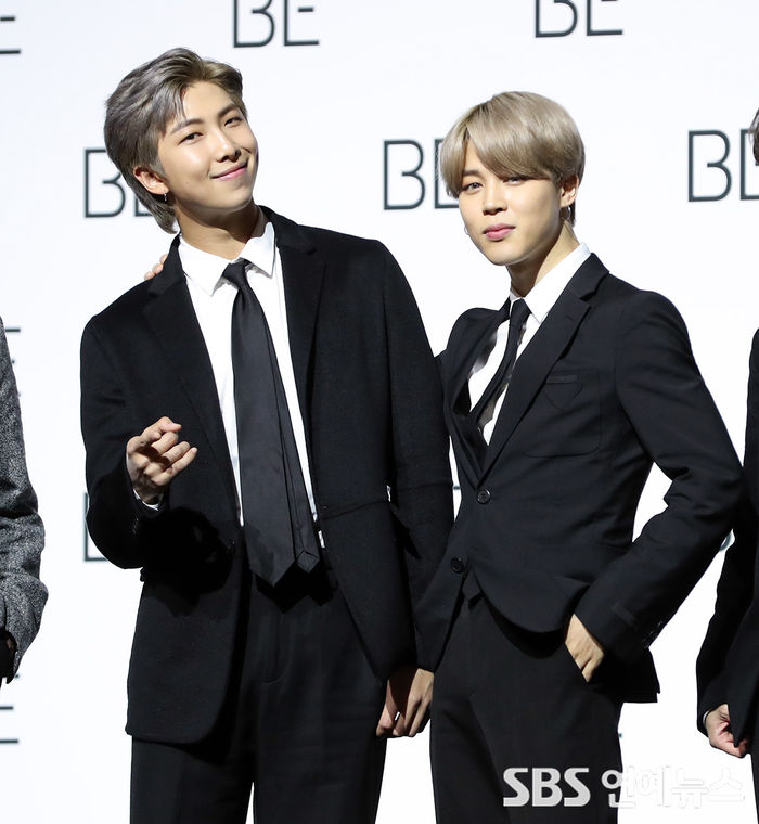 [Throwback] BTS Members RM and JIMIN Radiate Charm at Global Press Conference