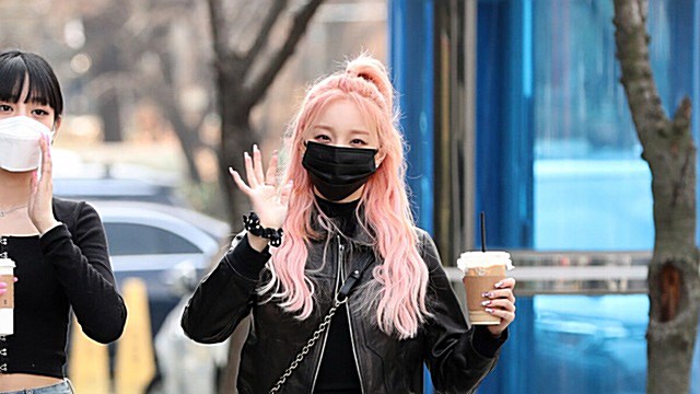 [E포토] (여자)아이들 우기, '핑크 크러쉬'