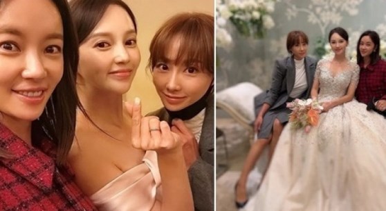 전혜빈은 울고, 슈가 황정음·육혜승 참석…아유미 결혼식 현장