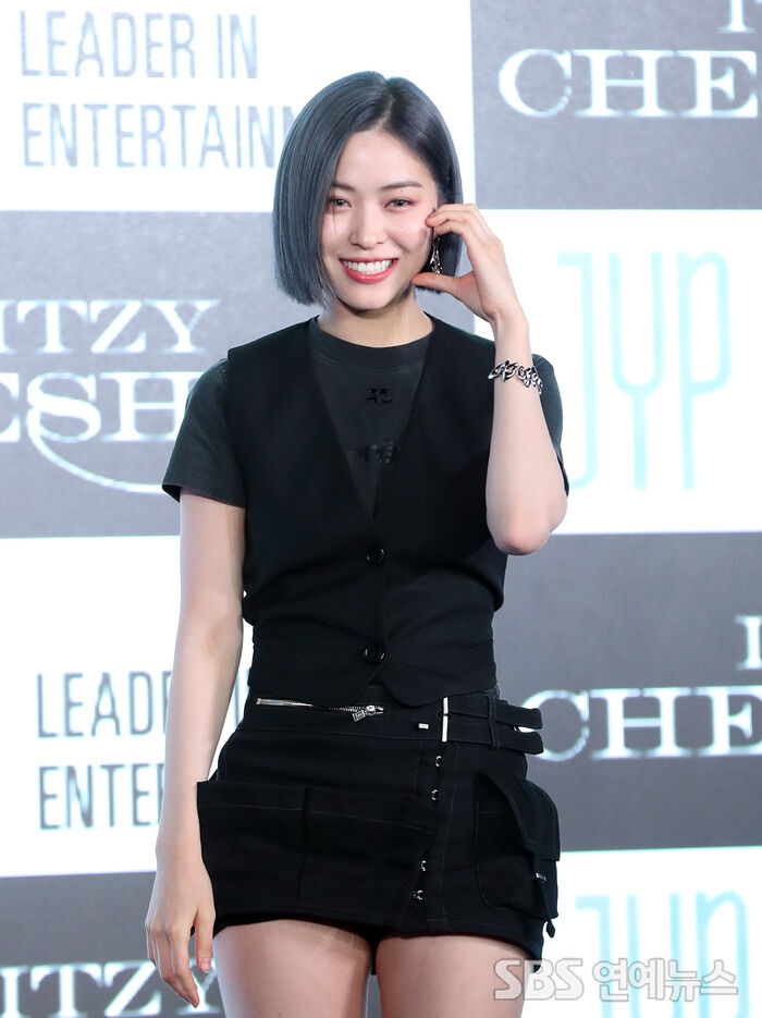 ITZY's Ryujin at the 'Cheshire' press showcase