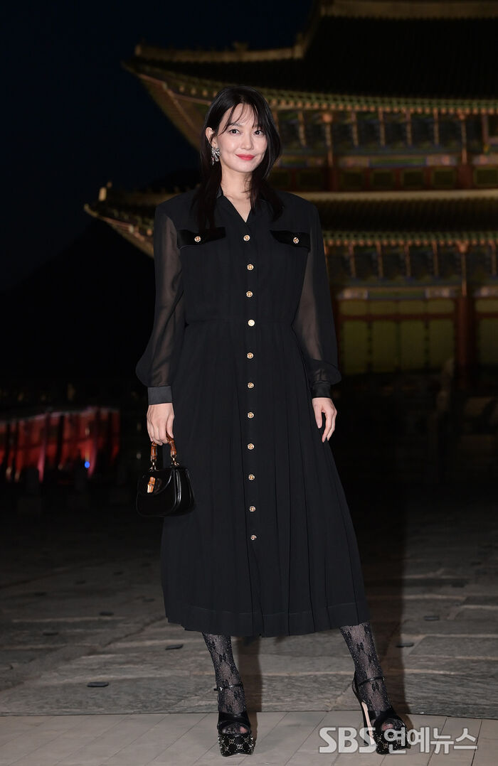 Shin Min-a attends a runway event at Gyeongbokgung Palace