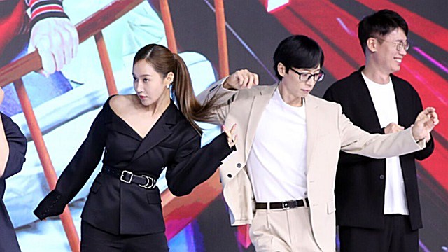 [E포토] 유리-유재석, '맨정신에도 하드코어 흥'