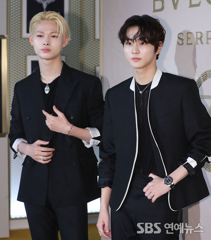 ENHYPEN's NI-KI and JUNGWON at an Italian jewelry exhibition in Seoul