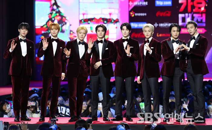 [Throwback] NCT 127 Bring Holiday Glam in Velvet Suits at the SBS Music Awards