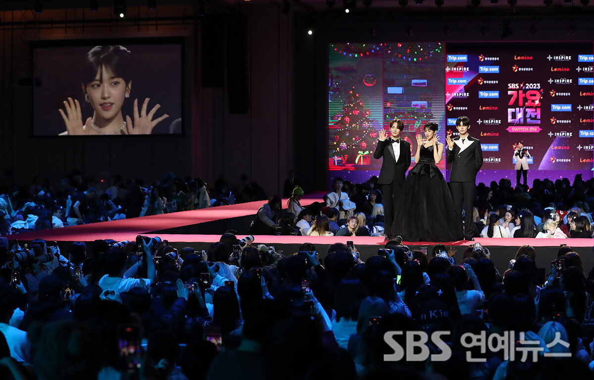 From left: SHINee’s Key, IVE’s An Yujin and TOMORROW X TOGETHER’s Yeonjun