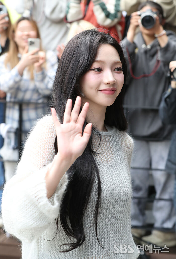 Karina of aespa at KBS in Seoul.