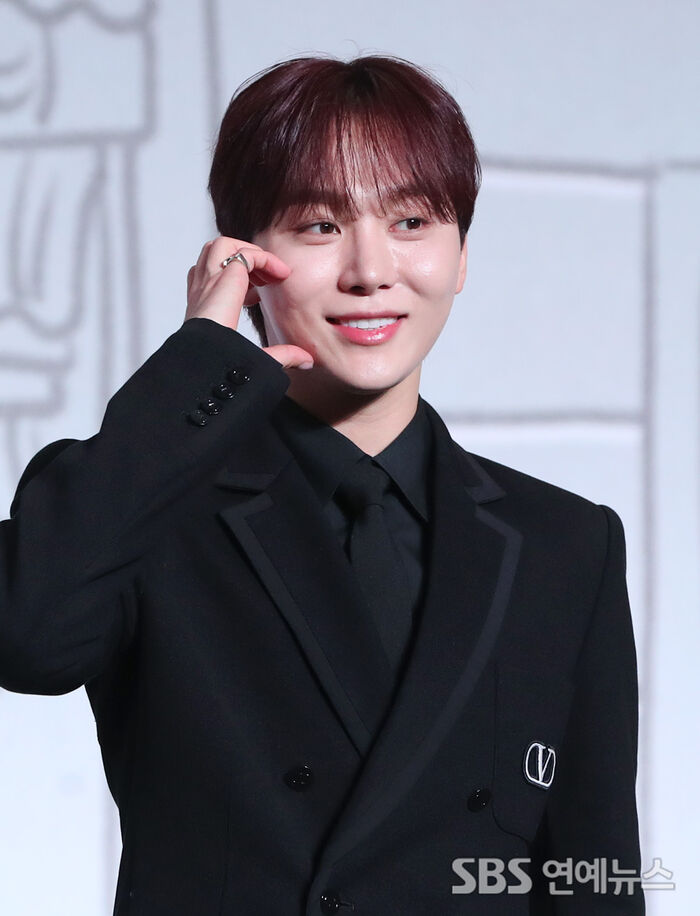 SEVENTEEN’s Seungkwan at the '17 IS RIGHT HERE' press conference in Seoul