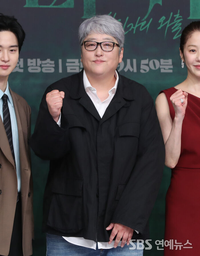 Director Byun Young-joo at the 'Mantis: A Killer's Day Out' production presentation