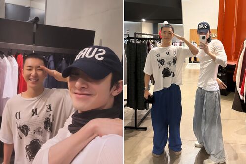 입대 앞둔 세븐틴 호시, 이수혁이 깜짝 공개한 까까머리+경례 눈길