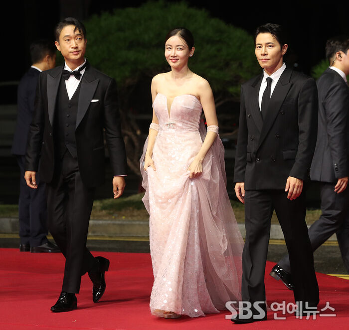 The trio on the BIFF red carpet