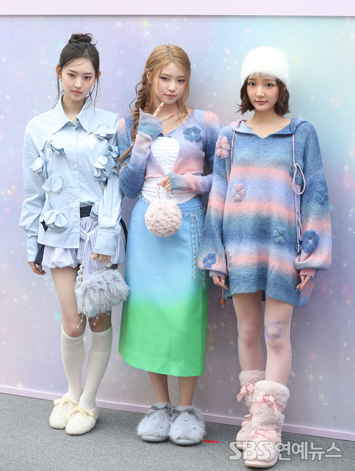 KiiiKiii’s Lee Sol, Haeum and Jiyu at Rockfish Weatherwear Photo Call