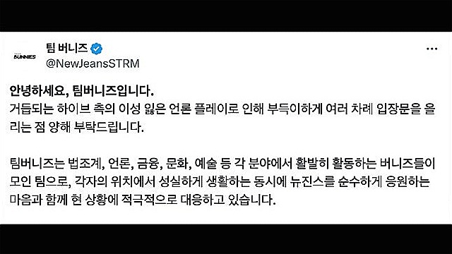 '뉴진스 구하기' 팀버니즈 총대가 미성년자?... "기부금품법 위반 소년부 송치"
