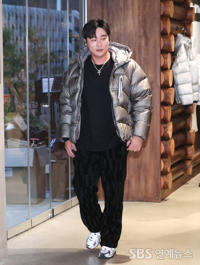 Ha-Seong Kim attends the New Balance photo call in Seongsu