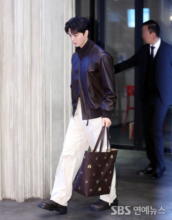 Song Kang at a fashion brand photo call in Seoul