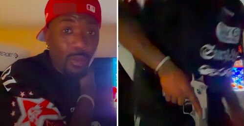 美 가수 레이 제이, 생중계 중 전처에 권총 위협 포착…'가정 폭력' 충격