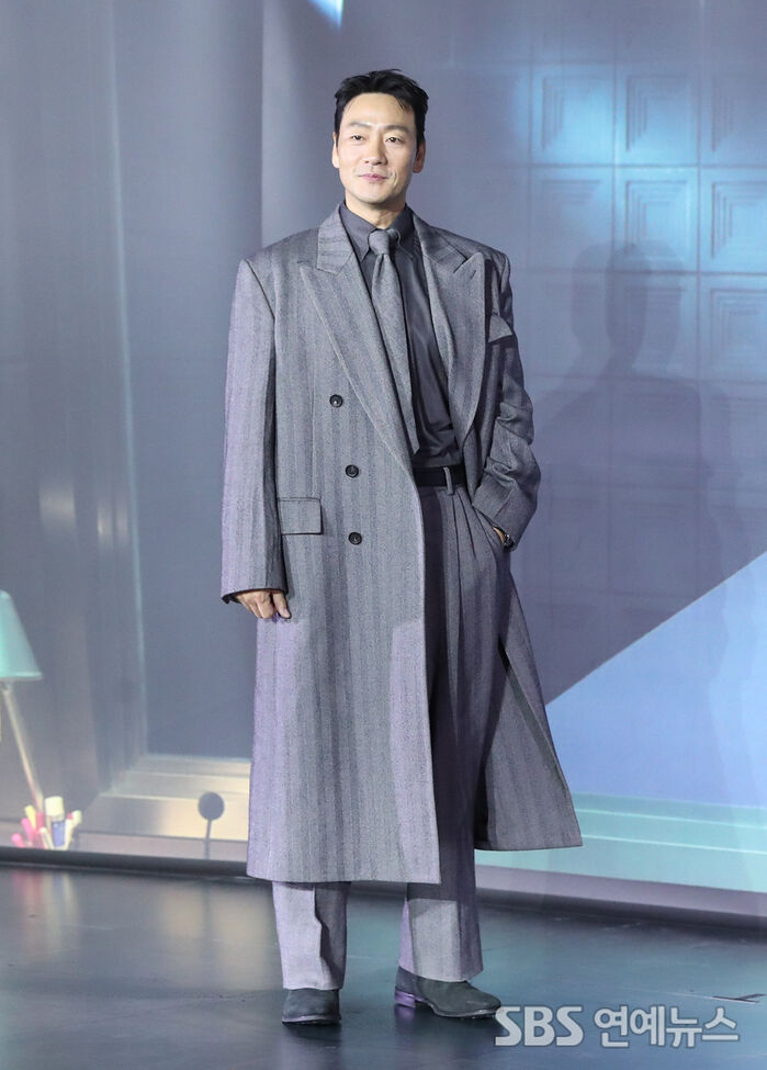 Park Hae-soo at the press conference for Netflix's The Price of Confession