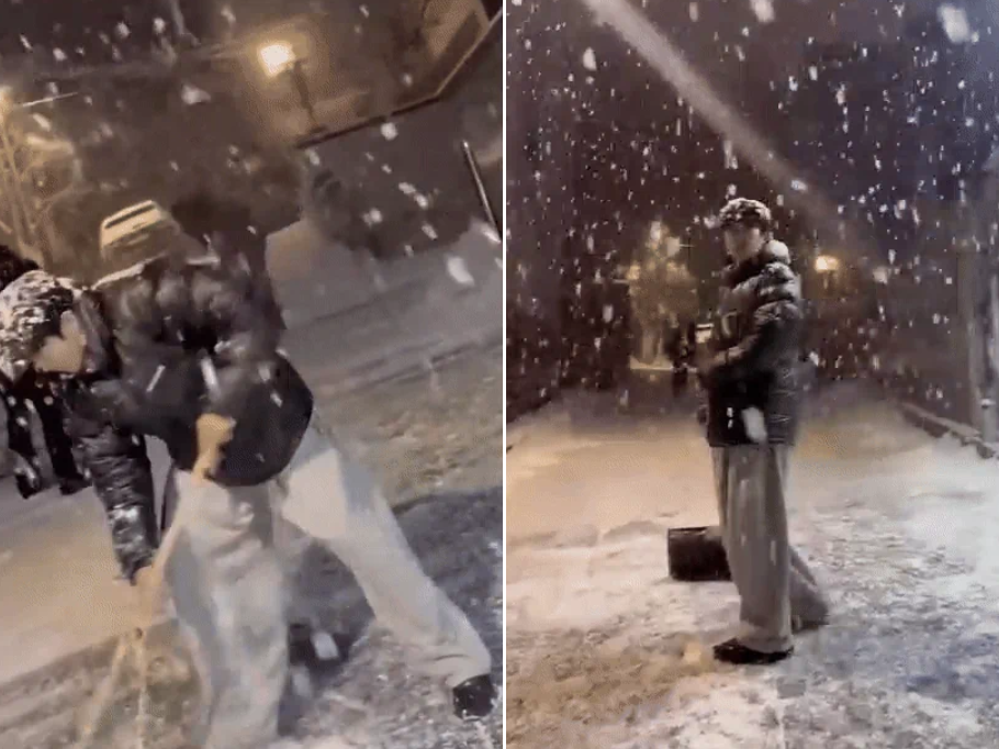 임영웅, 폭설에 직접 제설 작전…"내 집 앞 눈은 내가 치우자"