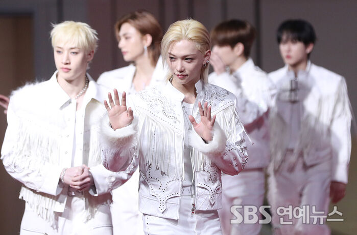 Stray Kids on the 2025 SBS Music Awards Red Carpet