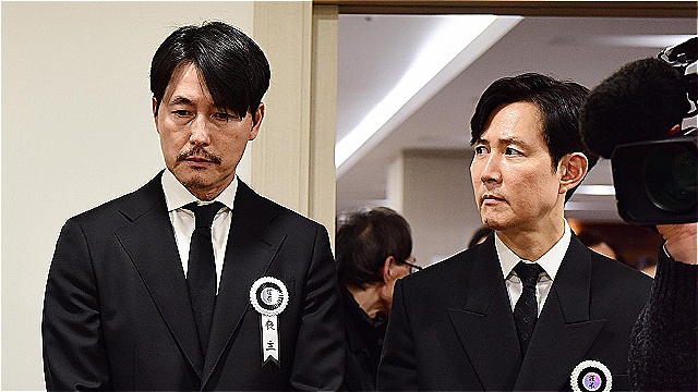 [E포토] 안성기 빈소 지키는 배우 정우성-이정재