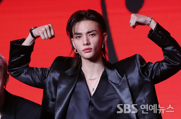 Stray Kids' Hyunjin Serves Charismatic Vibes at 'THIS & THAT' Press Conference