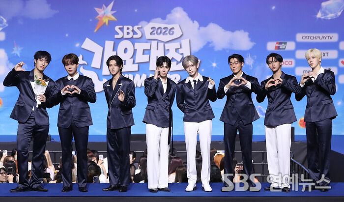 ATEEZ Brings the Heat to '2026 SBS Gayo Daejeon Summer' Blue Carpet