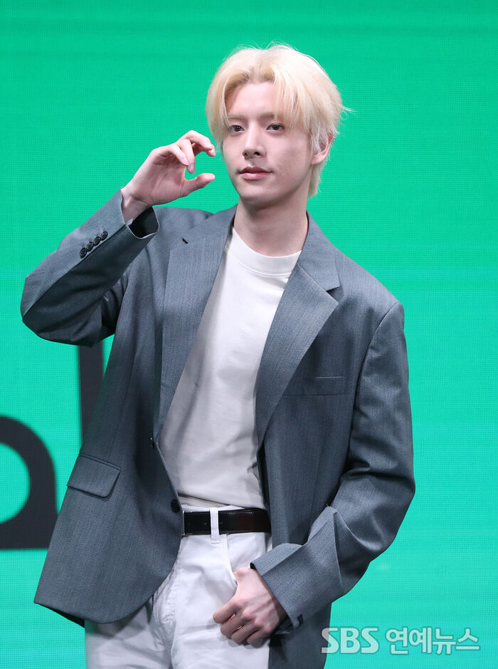 ENHYPEN's JAKE Shines With Blonde Hair at 'THE SIN : BLISS' Press Showcase